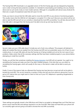 Why Does the Facerig Mod APK Fail?