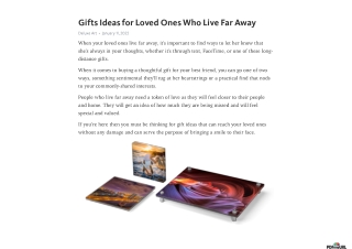Gifts Ideas for Loved Ones Who Live Far Away