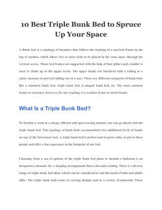 10 Best Triple Bunk Bed to Spruce Up Your Space