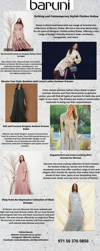 Striking and Contemporary Stylish Clothes Online
