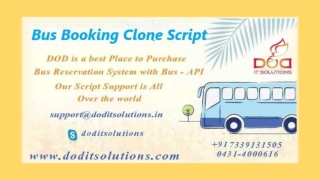 Bus Booking Script - Readymade Clone Script