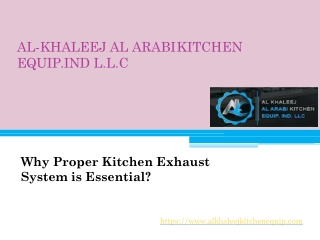 Why Proper Kitchen Exhaust System is Essential
