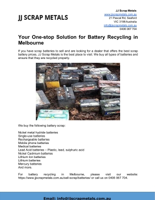 Your One-stop Solution for Battery Recycling in Melbourne