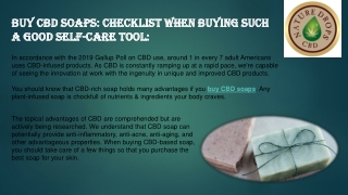 CBD Soaps Online | Nature-Drops.Shops