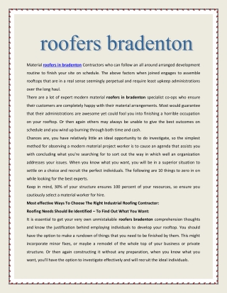 roofers bradenton