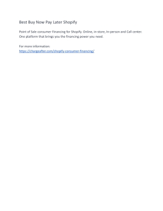 Best Buy Now Pay Later Shopify