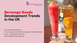 Beverage goods Development trends in UK