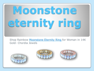 Shop Rainbow Moonstone Eternity Ring for Woman in 14K Gold- Chordia Jewels