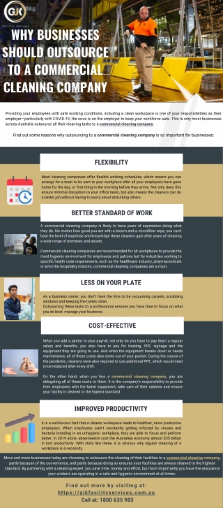 Why Businesses Should Outsource to a Commercial Cleaning Company