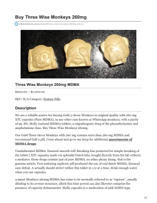 Three Wise Monkeys 260mg MDMA