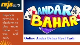 Online Andar Bahar Real Cash - RajaBets