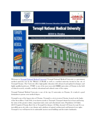 Ternopil National Medical University