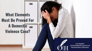 What Elements Must Be Proved For A Domestic Violence Case?