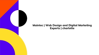 Maintec  Web Design and Digital Marketing Experts  charlotte