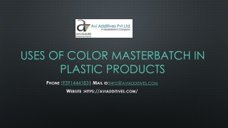 uses of color masterbatch in plastic products