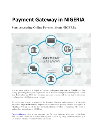 Payment Gateway in NIGERIA - HighRisk Gateways
