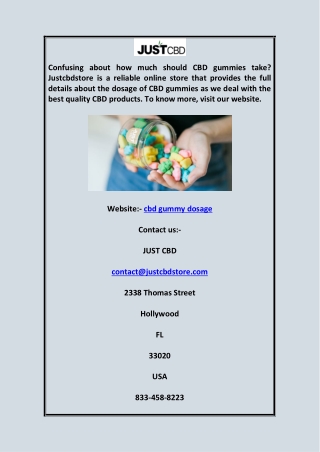 cbd gummy dosage
