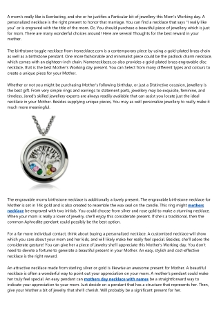 mother daughter necklace: A Simple Definition