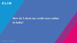 How do I check my credit score online in India