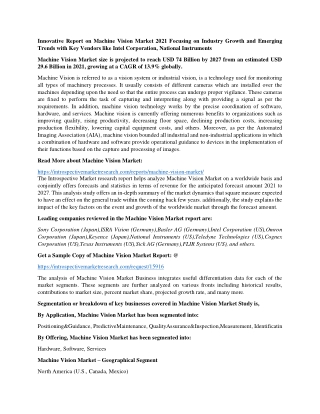 Machine Vision Market