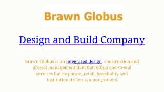 Design and Build Company