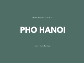 PHO IN HANOI