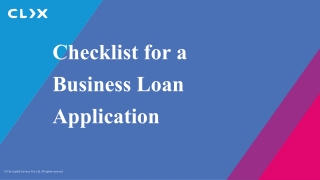 Checklist for a Business Loan Application