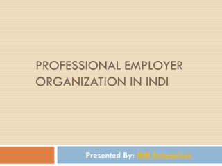 Professional Employer Organization in India