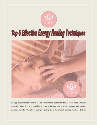 Top 6 Effective Energy Healing Techniques