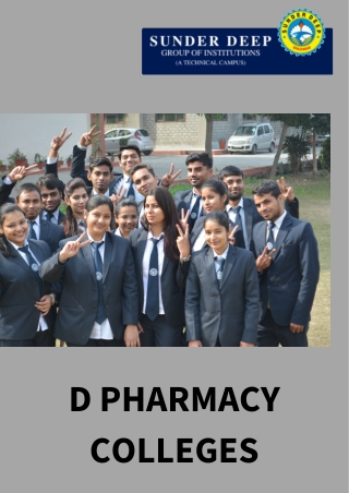 D Pharma Course in UP | Top Pharmacy Colleges in UP