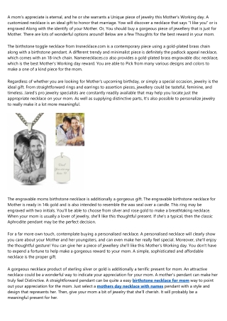 11 Creative Ways to Write About birthstone necklace for mom