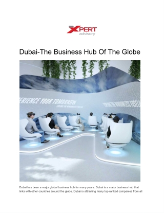 Dubai-The Business Hub Of The Globe__