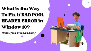 What is the Way To Fix If BAD POOL HEADER ERROR in Window 10