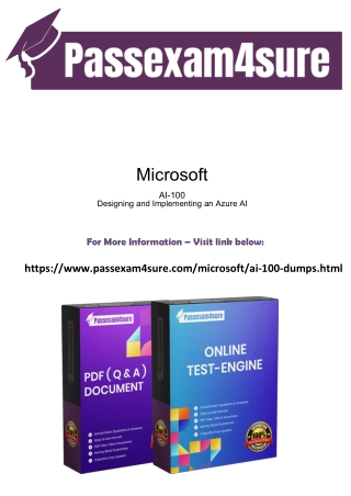 AI-100 Dumps PDF 100% Trustworthy & Unique Guideline