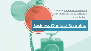 Business Contact Scraping