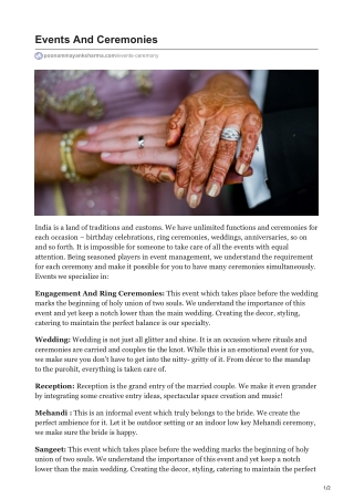 poonammayanksharma.com-Events And Ceremonies