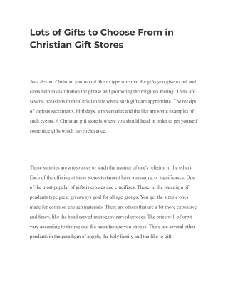 Lots of Gifts to Choose From in Christian Gift Stores