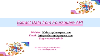 Extract Data from Foursquare API