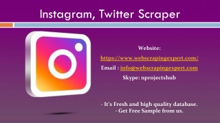 Instagram, Twitter Scraper