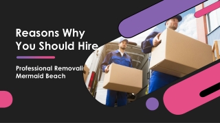 Reasons to Hire Professional Removalists in Mermaid Beach