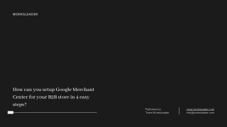 How can you setup Google Merchant Center for your B2B store in 4 easy steps