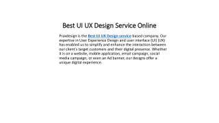 Best UI UX design service Online