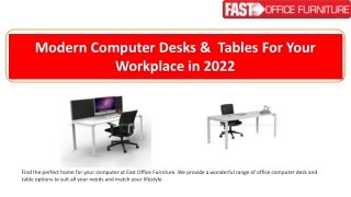 Modern Computer Desks &  Tables For Your Workplace in 2022