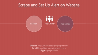 Scrape and Set Up Alert on Website