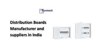 Distribution Boards Manufacturer and suppliers in India