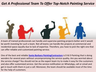 Get A Professional Team To Offer Top-Notch Painting Service