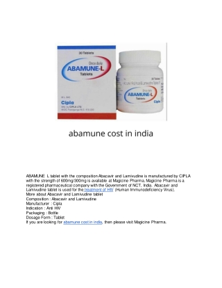 abamune cost in india