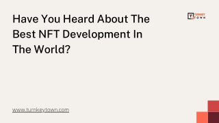 Have You Heard About The Best NFT Development In The World?