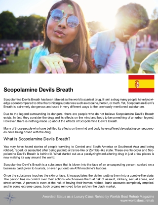 Scopolamine Devils Breath