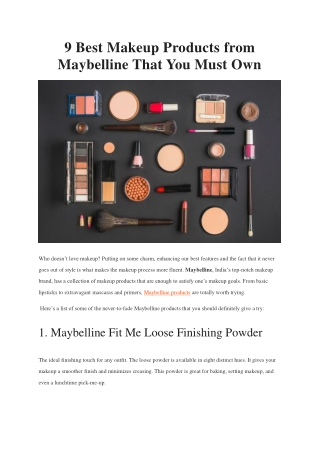 9 Best Makeup Products from Maybelline That You Must Own